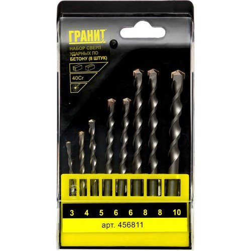 Набор сверл ГРАНИТ ударных по бетону 8шт