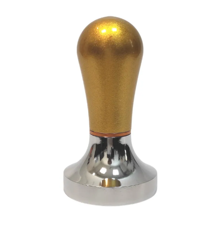 Темпер для кофе d=58 мм, H=105 мм, Нержавеющая сталь+ Алюминий, золотой, CGPro