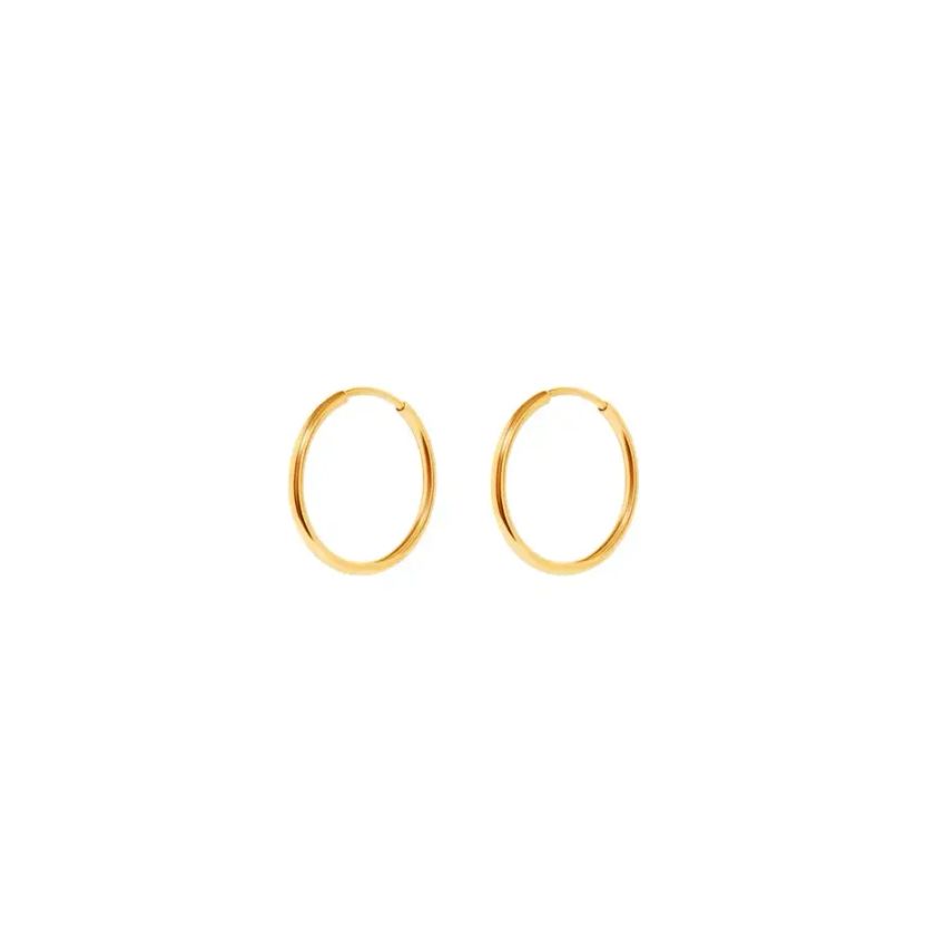 Серьги-конго Золотые – 1.5 см