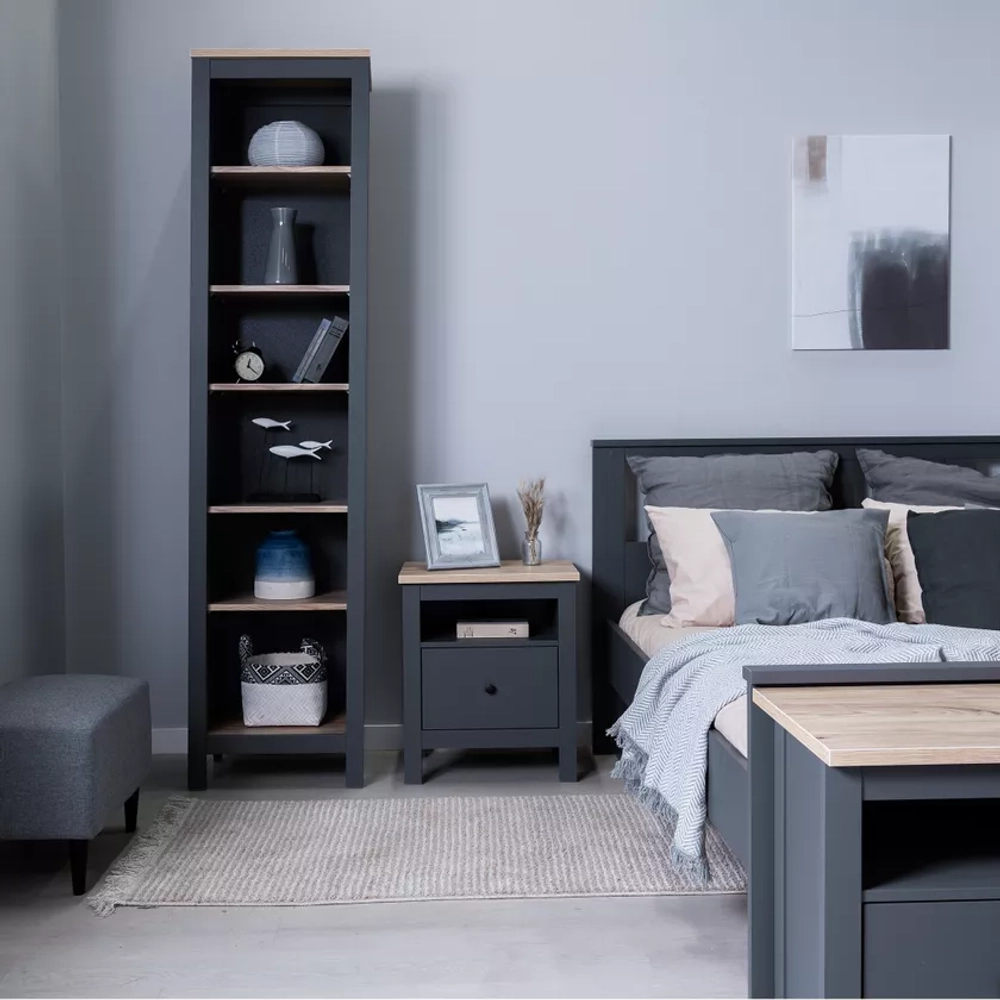 Тумба САГА, 51,2*41,4*62,2 см, серый/ясень