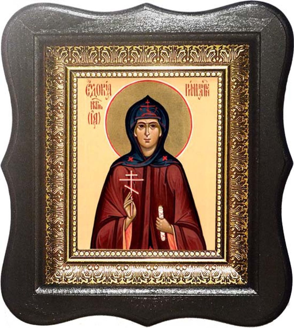 Евдокия (Ия) Римляныня, Персидская преподобномученица. Икона на холсте 10х12 см в киоте 18х20х4 см