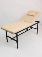 Массажный стол стационарный с прошивкой Massagecomplekt, с регулировкой высоты и вырезом для лица, 190*70, черный