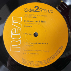 Винтажная виниловая пластинка LP Vangelis Heaven And Hell (Japan 1980) (No Obi)