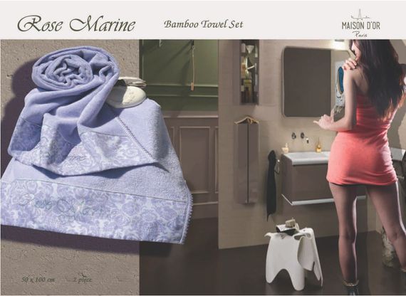 Набор полотенец  ROSE MARINE - РОЗ МАРИН 2пр 50х100 Maison Dor (Турция)