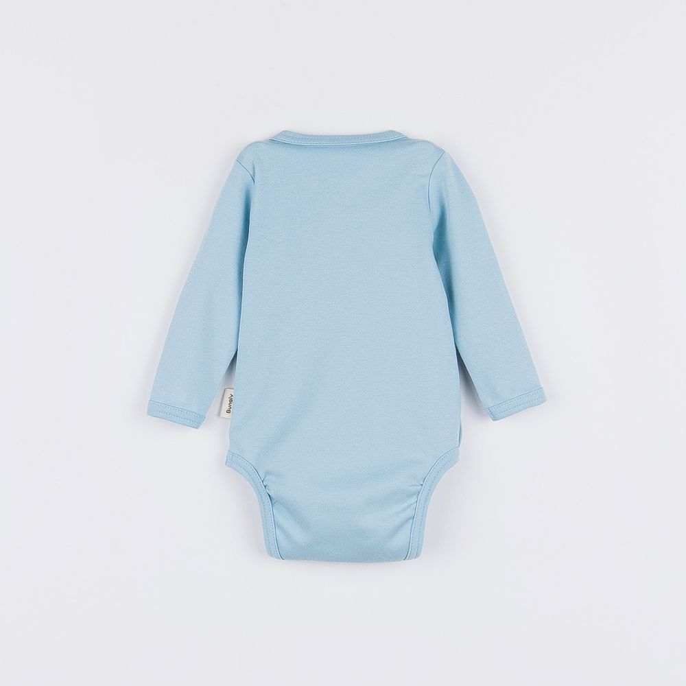 Боди-кимоно с длинным рукавом "Аква" 0+