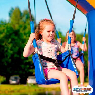 Качель батут «Палитра счастья», 7,3×7,3×5,2 м