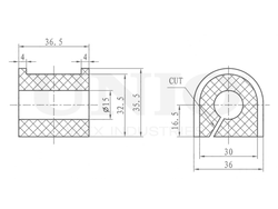 Втулка заднего стабилизатора UNIO RMP-10143