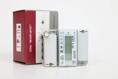 Счётчик электроэнергии АГАТ 2-32 (тариф: Екатеринбург) время Москва+2часа Т1 (7-23часов) Т2 (23-7 часов)