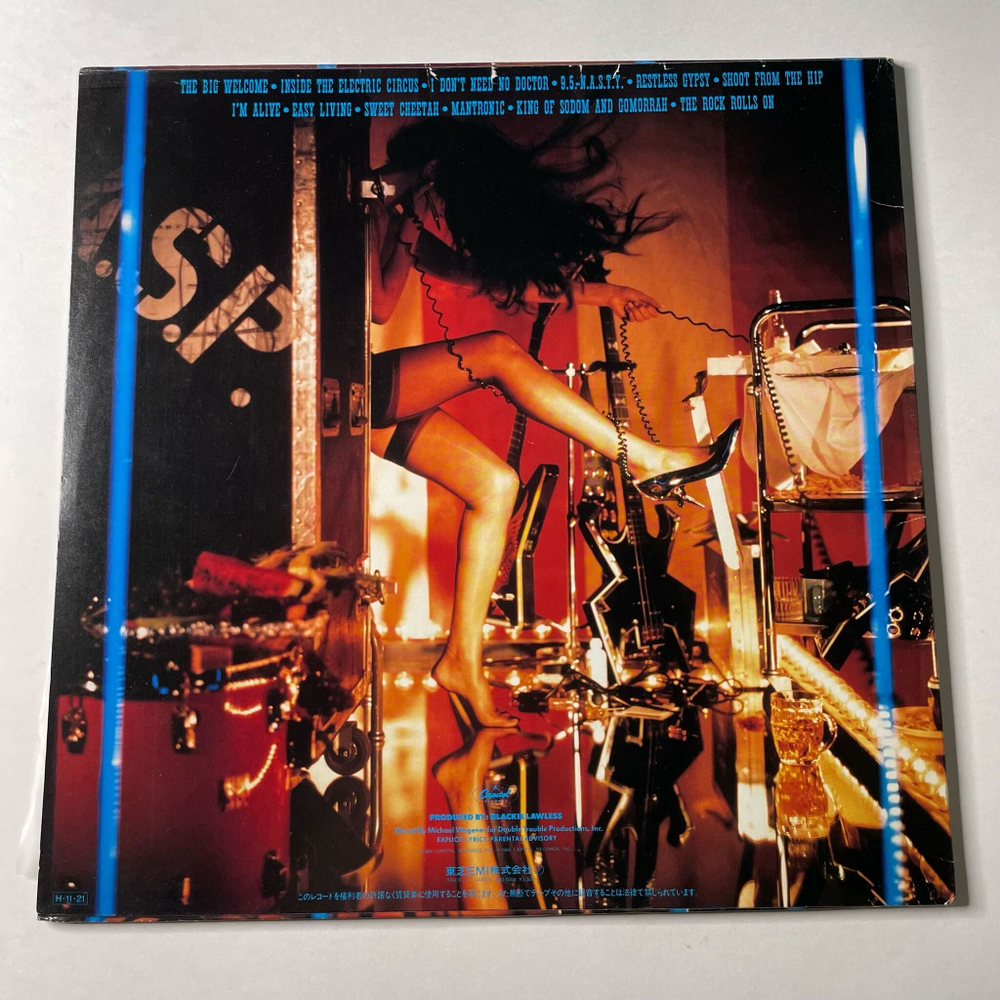 Винтажная виниловая пластинка LP W.A.S.P. Inside The Electric Circus (USA 1986) The Big Welcome