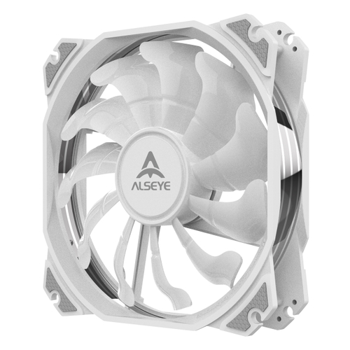 Комплект из 3 вентиляторов Alseye M120-P KIT, 120мм, 800-1700rpm, 4-pin, белый/ARGB, 66CFM, 35.8дБ, контроллер, антивибропрокладки (AS.04.01.0039)