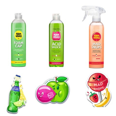 Набор для трехфазной мойки Foam Cap Sprite + Acid Shock+Mad Drops Candy