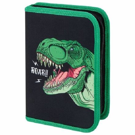 Пенал 1 отделение 210*140 Пифагор Dino roar, 2 откидные планки, ткань