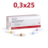 Иглы карпульные Septoject (0,3x25) 100 шт. Септоджект
