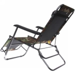 Шезлонг (раскладушка) 153*60*79см «Хаки» с подголовником, 2 положения ДоброСад