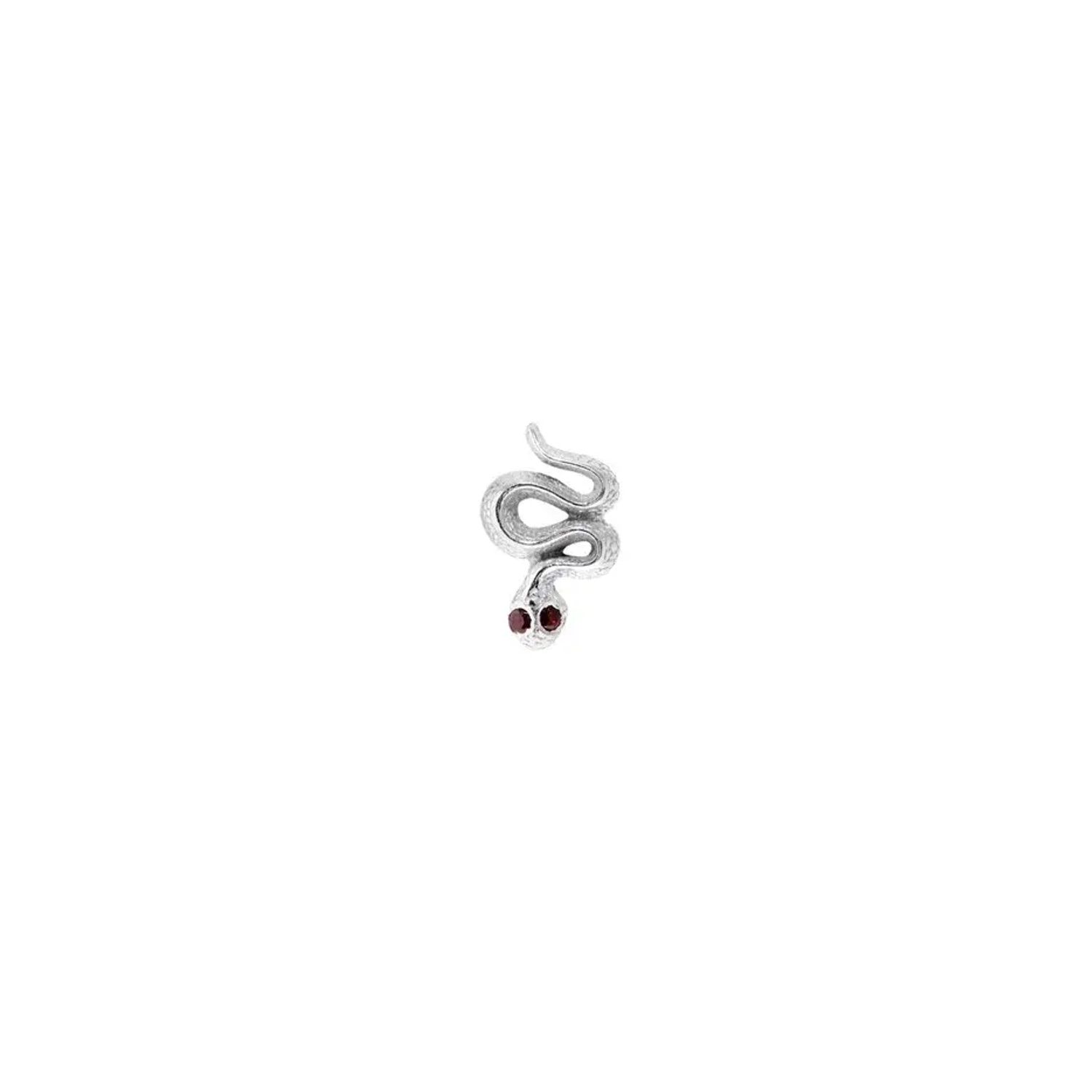Лабрет Snake Stud Earring - Silver
