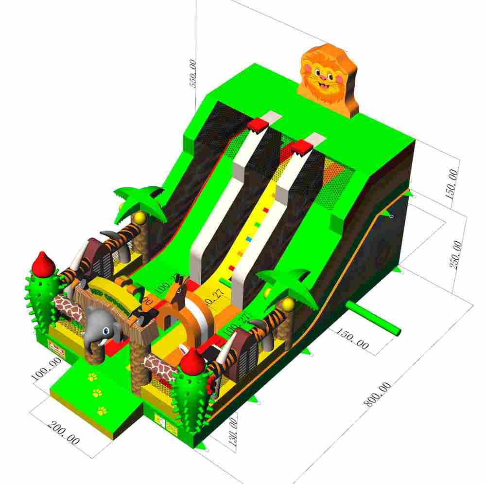 Коммерческий надувной батут «Сафари Ультра 2», 8*5*5 м.