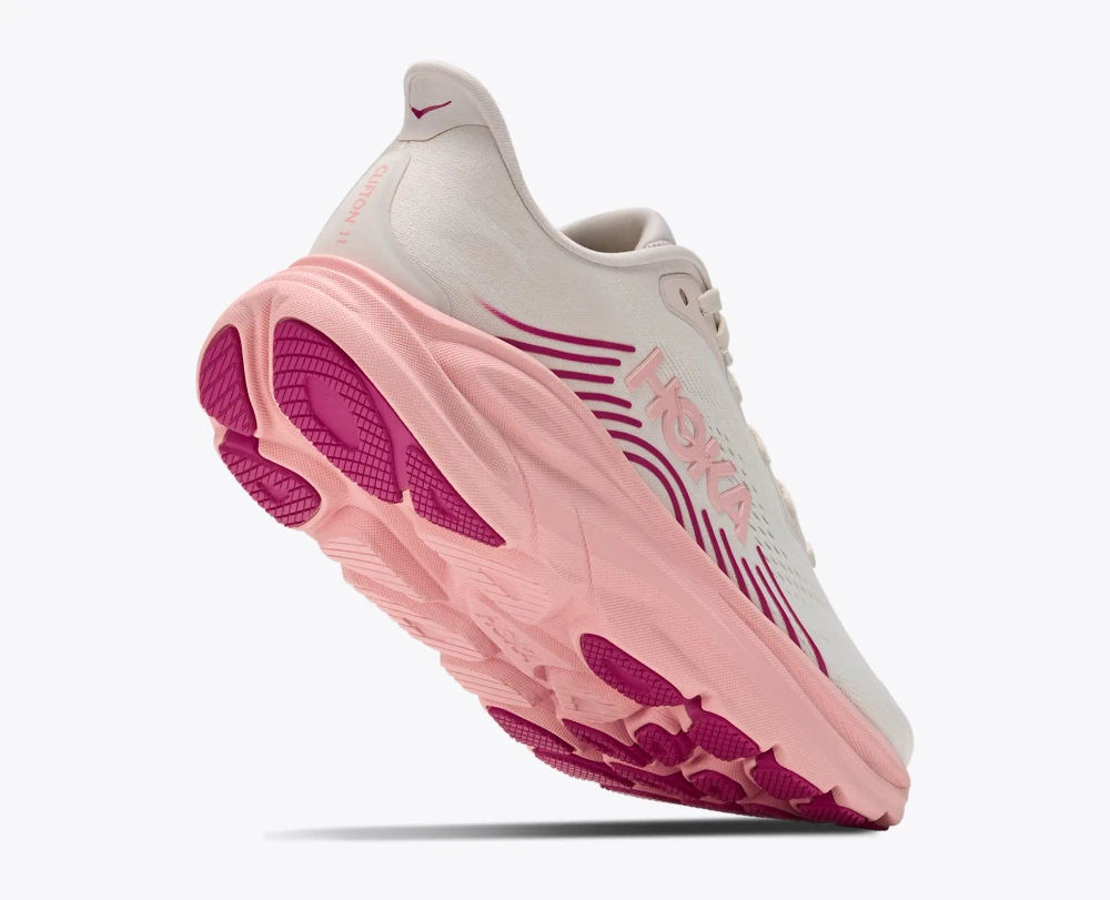 Женские кроссовки Hoka Clifton 11 - Rose Cream / Dewy Pink