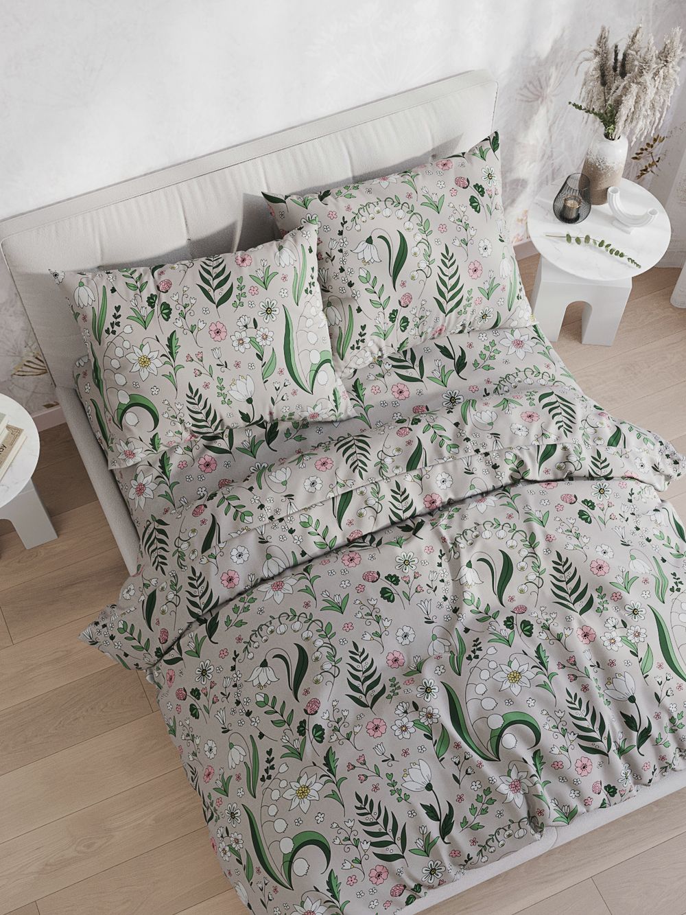 Постельное белье бязь Сказка "Грета" евро на молнии Наволочка 50х70 см 2 шт Простынь 210х215 см Пододеяльник 200х215 см