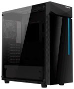 Компьютерный корпус GigaByte C200 GLASS, Без БП, 2xUSB3.0, 1xFAN120, RGB LED switch, Black, ATX