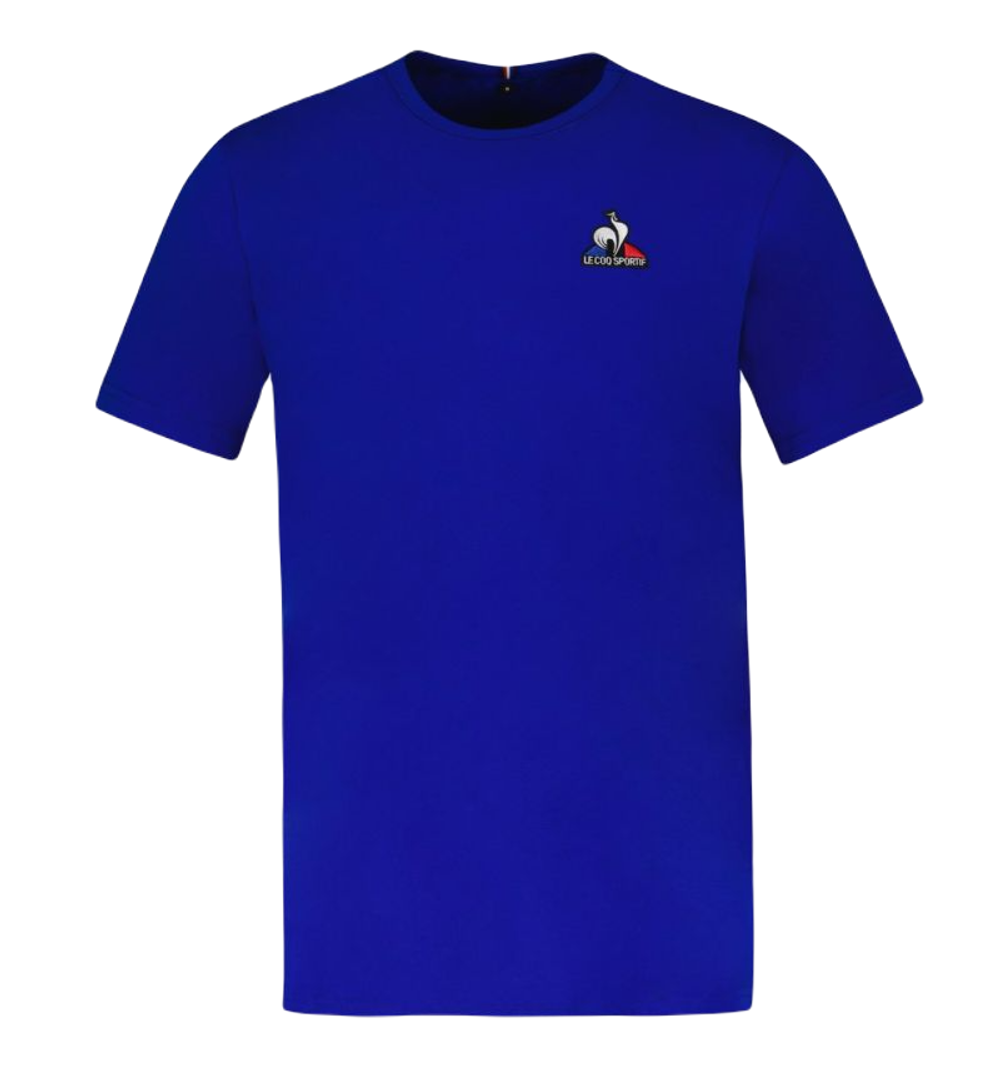 Мужская теннисная футболка Le Coq Sportif ESS Tee Short Sleeve N°4 SS23 - bleu electro