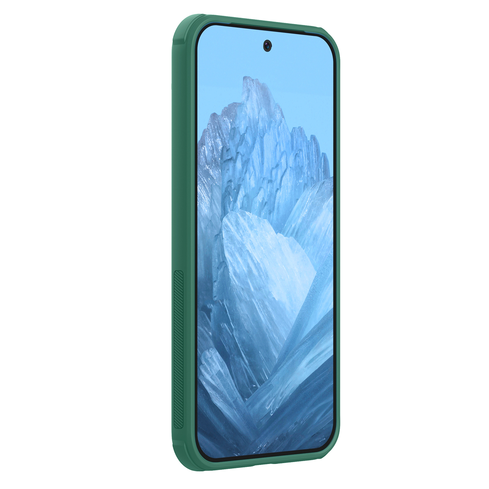 Усиленный чехол зеленого цвета (Dark Green) от Nillkin для Google Pixel 9 Pro XL, серия Super Frosted Shield Pro