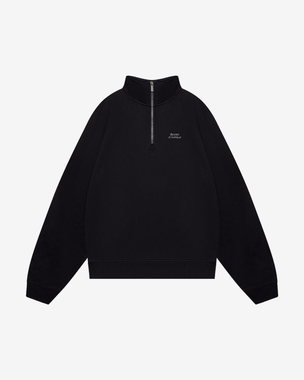 Толстовка Half-zip Logo de base 01 черная - фото 1