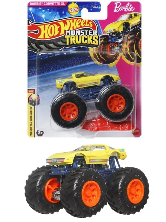 Машинка Monster Trucks Хот Вилс Barbie Corvette FYJ44 JCD97