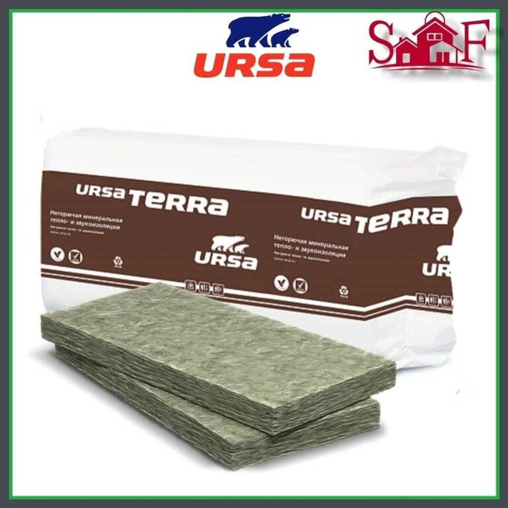 Утеплитель URSA TERRA PN 37 1250х610х50 мм (20 шт) 15,25 м2 (0,763 м2)