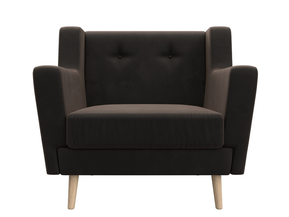 Кресло Брайтон, Коричневый, Велюр, 108868