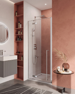 Душевая дверь Cezares LINER-B-12-100-C-Cr-L, 100х195, левосторонняя, профиль хром, стекло прозрачное