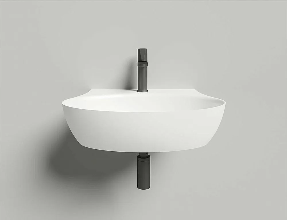 Раковина Salini ALDA WALL 01 140321M 58 из искусственного камня S-Stone, белая матовая