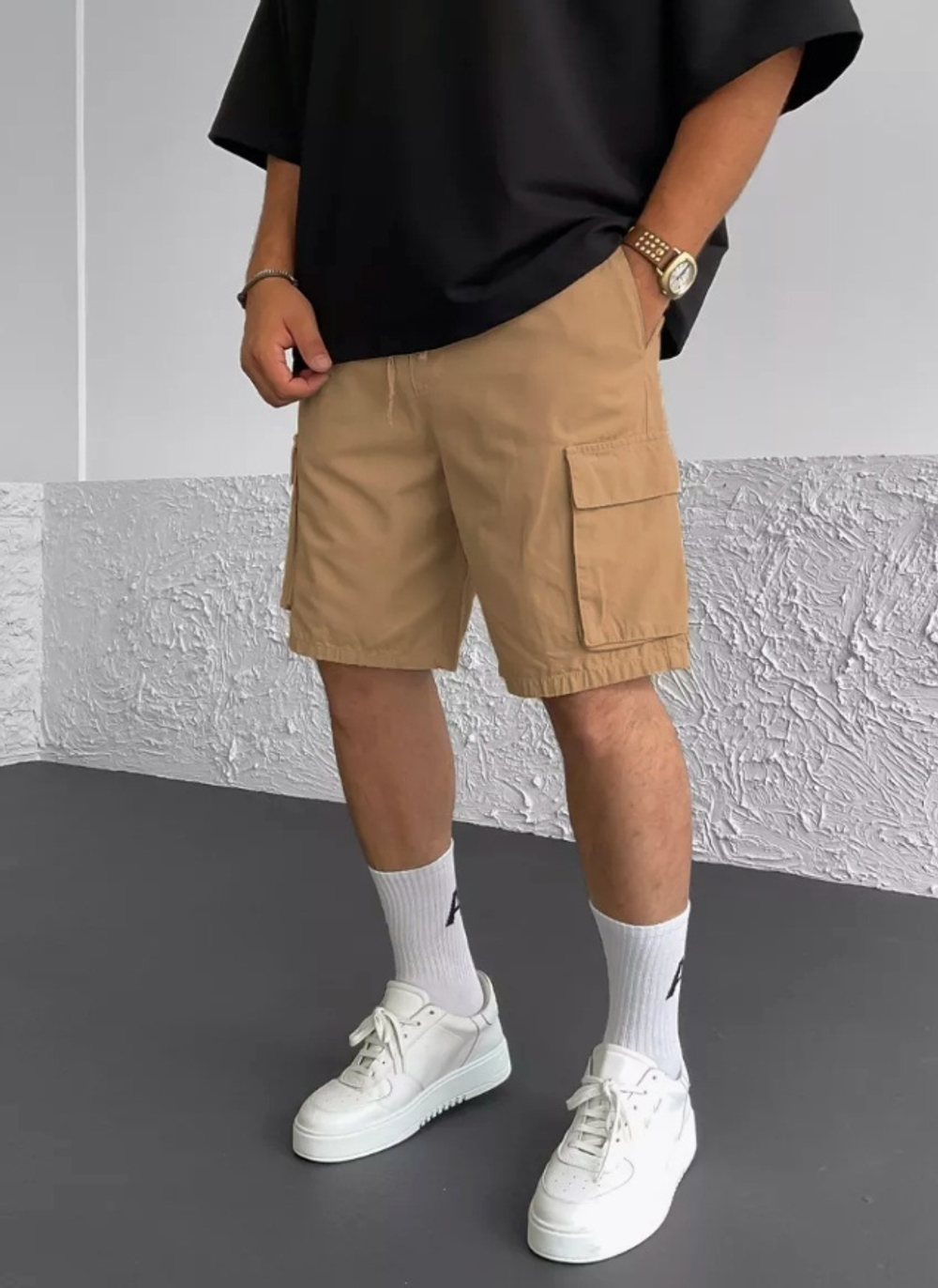 Коттон твил ВЕЛЮР-ЭФФЕКТ БЕЖ