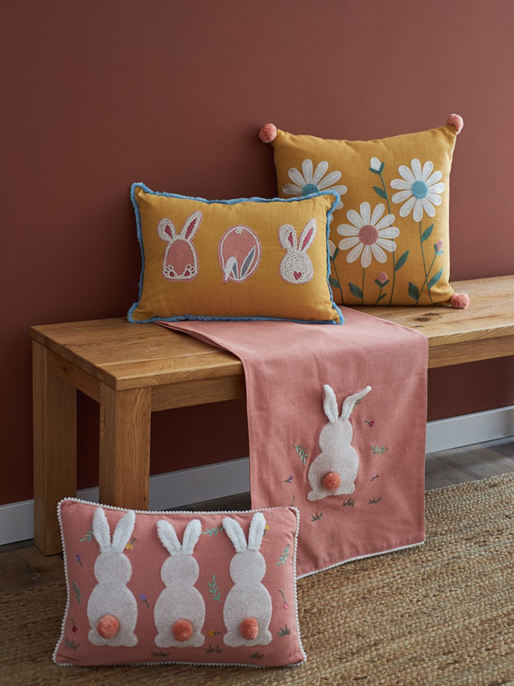 Дорожка на стол Funky bunnies из коллекции Easter Essential, 45х150 см