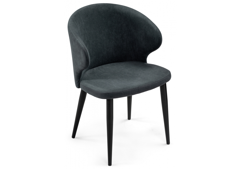 Стул на металлокаркасе Woodville Алсисар катания графит, черный, ножки черные