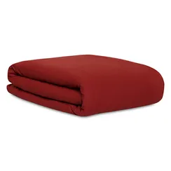 Комплект постельного белья изо льна и хлопка цвета копченой паприки из коллекции essential, 150х200 см