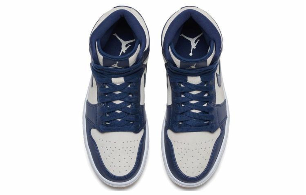 Кроссовки Jordan Air Jordan 1 Retro Premium Midnight Navy Light Cream (Женская размерная сетка)