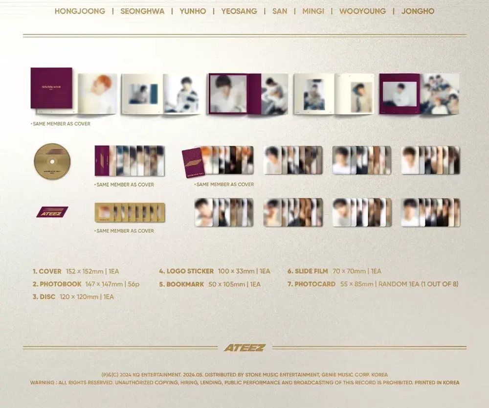 ATEEZ - GOLDEN HOUR : Part.1 [Digipack ver.]