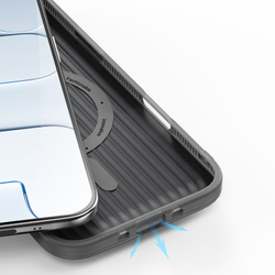 Чехол с MagSafe оранжевого цвета для iPhone Air, Dux Ducis, серия Moro Series Magnetic Case