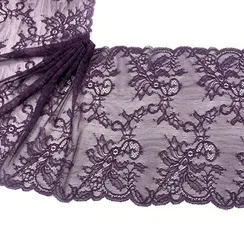 Кружево эластичное фиолетовое темное 23 см, Китай