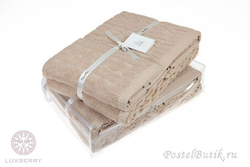 Набор полотенец 3 шт Luxberry Imperio какао