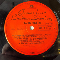 Винтажная виниловая пластинка LP Джеймс Ласт James Last and Berdien Stenberg Flute Fiesta (Germany 1988)