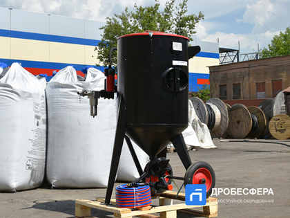 Пескоструйный аппарат PST-PS-200-3 с рукавом TWIN 20 метров с шиберным дозатором