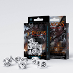 Dragons White & black (Opal) Dice Set (7)