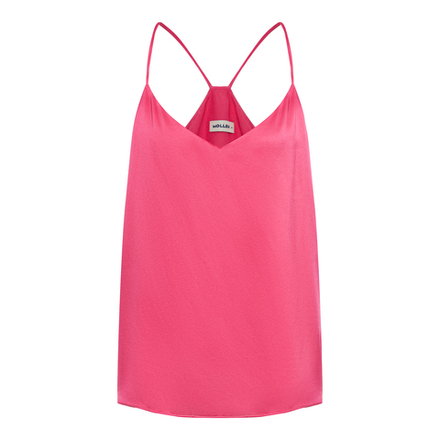 Топ шелковый на подкладке Mollen малиновый