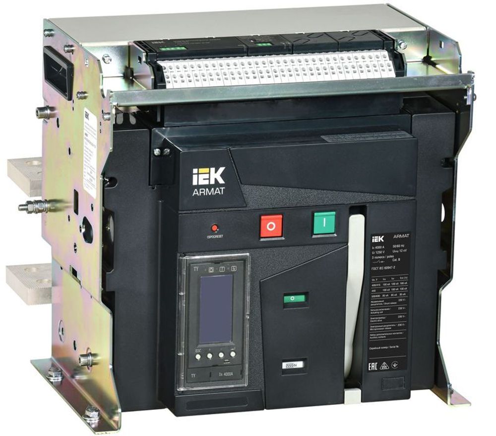Выключатель автоматический воздушный 3п F 4000А 100кА TY стац. с комплектом аксессуаров ARMAT IEK AR-ACB-3FF-100-4000A-TYCF