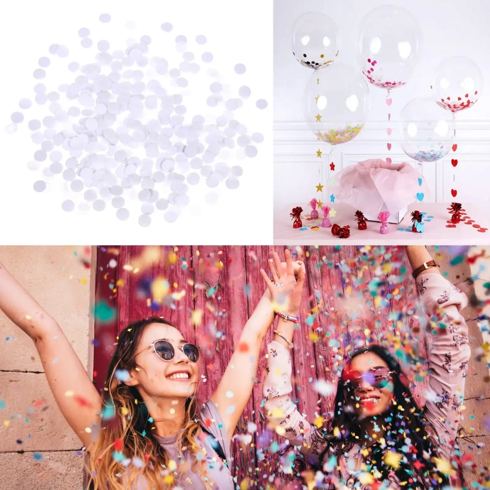 Конфетти «Круги белые» 10 г, бумага