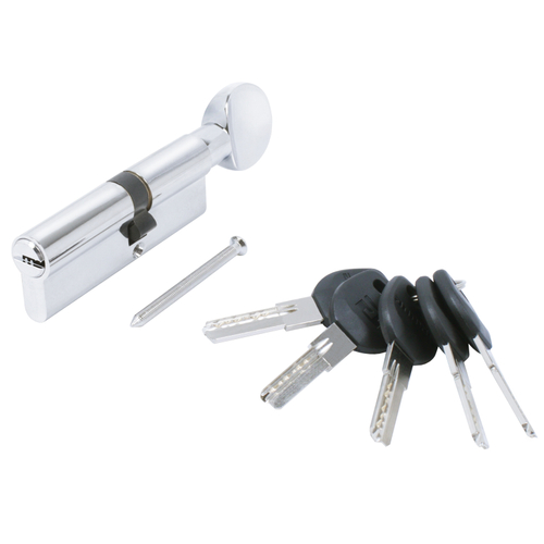 Механизм цилиндровый АЛЛЮР HD F.G 90-5K СР (35G*10*45) хром/5кл/ перф.кл/верт./9275