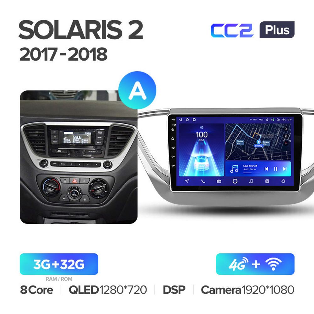 Teyes CC2 Plus 9" для Hyundai Solaris 2017-2018