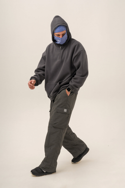 Худи KUL'TURA "HALF ZIP FLEECE 450 GR" Темно-серый