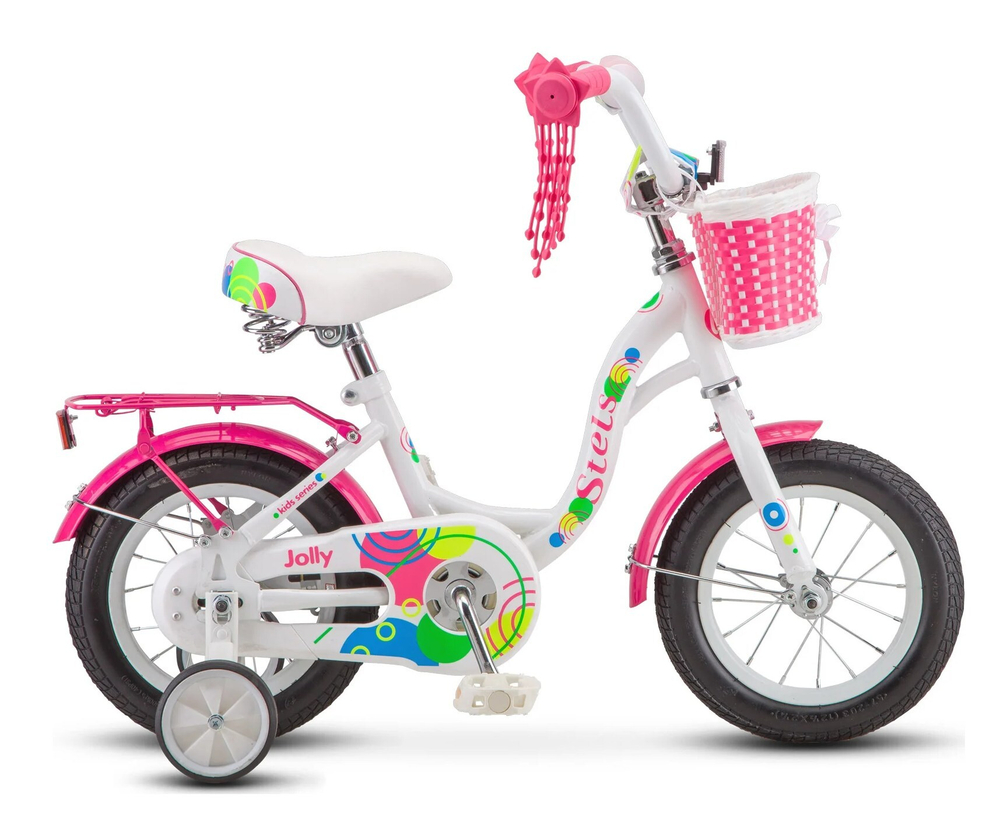 Велосипед STELS Jolly 12" V010 8" Белый/розовый